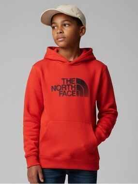 The North Face• Boy’s Orange & Black Hooded Sweatshirt•XS